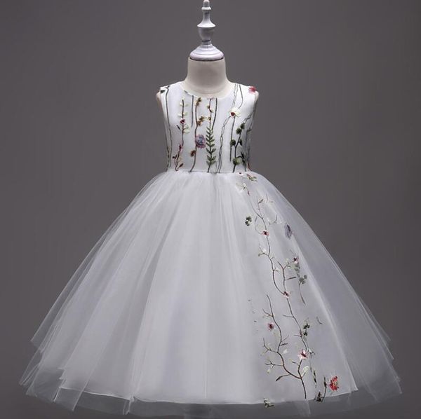 

flower wedding dress baby girls' dresses summer princess lovely girl's pageant tutu dresses girls clothes with high, Red;yellow