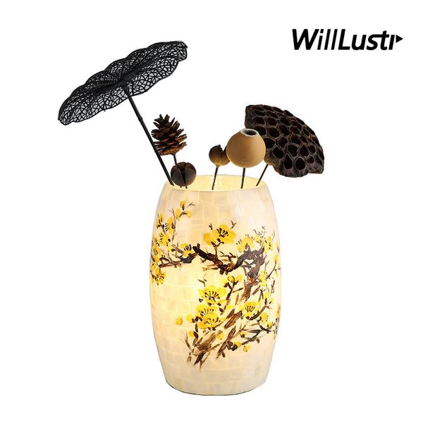 

modern glass vase table lamp creative shell desk light l homestay cafe study living room balcony bedside art deco lighting