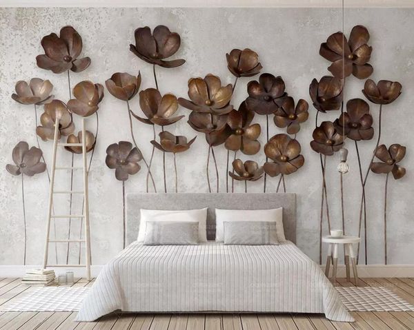 

self-adhesive] 3d copper flower 15958103 wall paper mural wall print decal murals