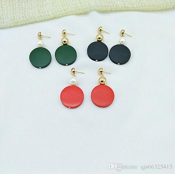 

2020 wholesale monogrammed temperament simple wooden earrings creative geometric circular wooden earrings joker personality log accessories, Silver