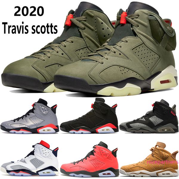 

travis scotts 6 6s mens basketball shoes black infrared psg reflect silver cny oreo infrared 23 wheat 3m reflective men trainers us 7-13