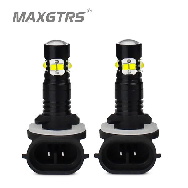 

2x h1 h3 h27 881 880 led 50w cree chip car daytime running light driving fog drl light projector lens bulb lamp white red yellow