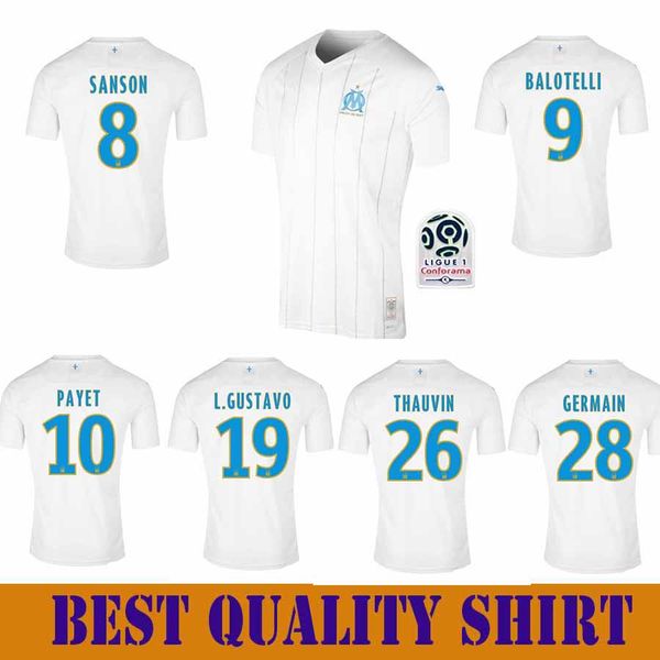 

New olympique de mar eille occer jer ey 2019 20 trootman maillot de foot payet l gu tavo thauvin away third 19 20 men de igner t hirt