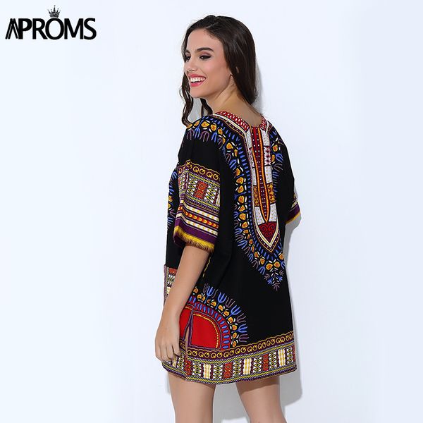 

aproms traditional african clothing for women shirt white classic cotton dashiki plus size summer print blouses, Red