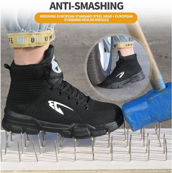 

male anti smashing cotton steel toe work shoes high boots with fur proof men puncture safety shoes woman warm boots shoe hunter boots, Black;brown