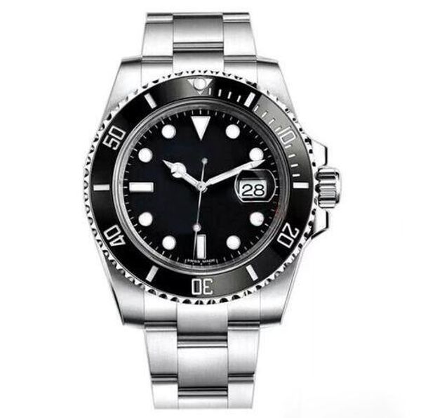 

men wristwatches sapphire black exquisite stainless steel 40mm mechanical automatic mens watch calendar watches, Slivery;brown