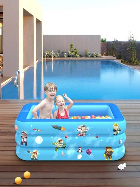 

inflatable swimming pool thickened durable safe family large paddling pool durable for children adults babies