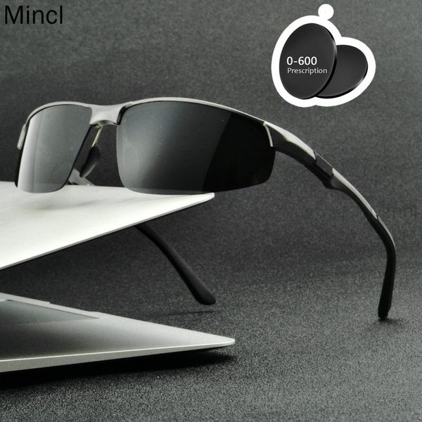 

custom made myopia minus prescription polarized lens sunglasses men vintage aluminum magnesium sun glasses male goggles fml, White;black