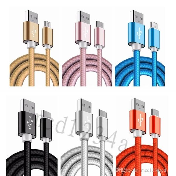 

быстрая скорость 1 м 1,5 м 2 м 3 м тип с micro usb кабель сплава плетеный ткани кабели провода для samsung s6 s7 s8 s9 s10 примечание 8 9 10