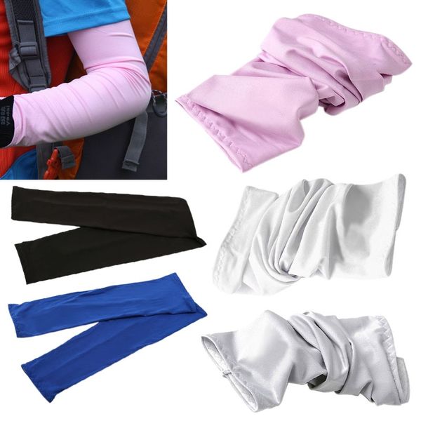 

new cooling arm sleeves cover uv sun protection golf bike outdoor sports riding cycling sleeves arm warmer racing cuff sleeve, Black;gray