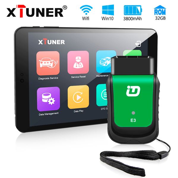 

лучше сканер obd2 автомобиля диагностический инструмент xtuner tablet e3 v10.7 wifi полная система, чем vpecker easydiag automotive scanner