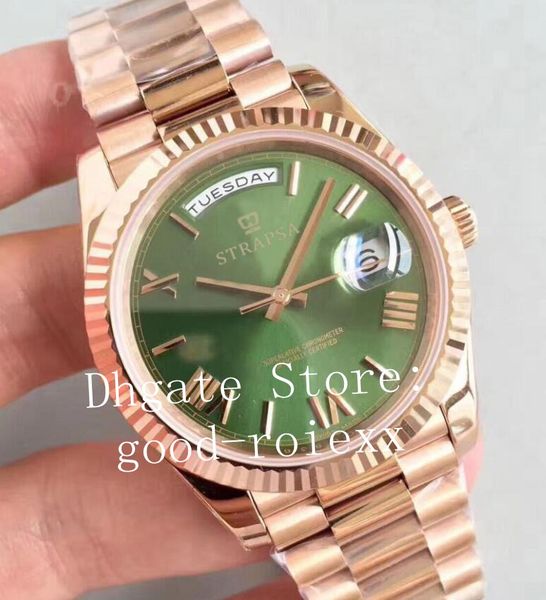 

Luxury men 039 watch automatic cal 3255 green brown dial watche men day time date 228235 uperlative ro e gold 40mm eta wri twatche