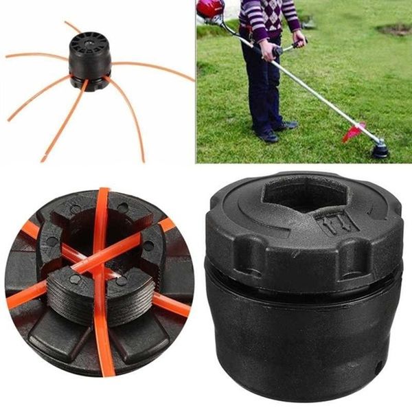 

plastic grass trimmer head with 3 trimmer line set for brush cutter garden parts head line brush cutter tools