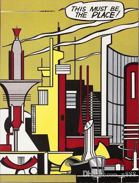 

roy lichtenstein this must be the place handpainted &hd print wall art oil painting home decor on canvas mulit size ry07