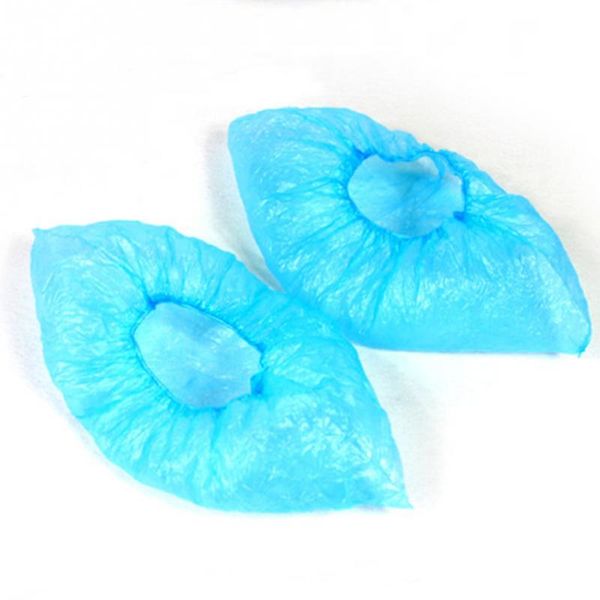 

500pcs plastic disposable shoe covers medical waterproof boot covers overshoes rain shoe covers mud-proof blue color solid