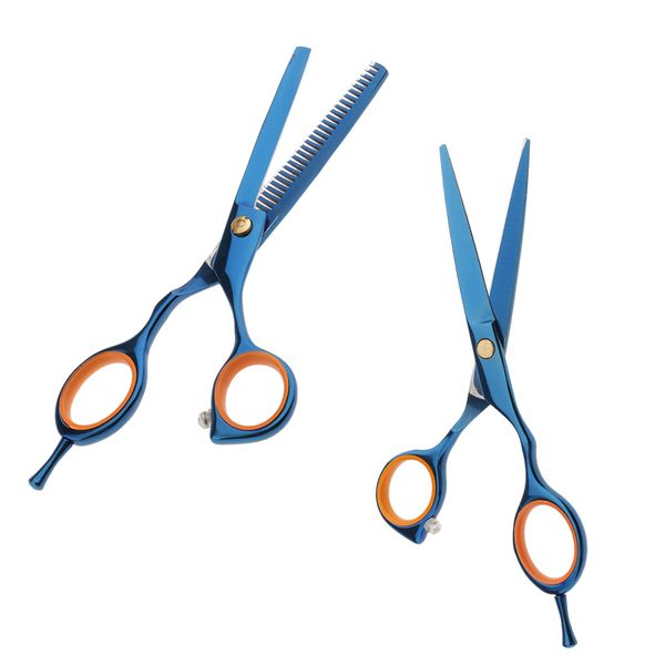 

2 pcs 5.5 inch barber hair cutting scissors hairdressing thinning shears