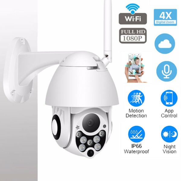

1080p wifi outdoor dome ip camera wireless security night vision 4x zoom weatherproof cameras au plug