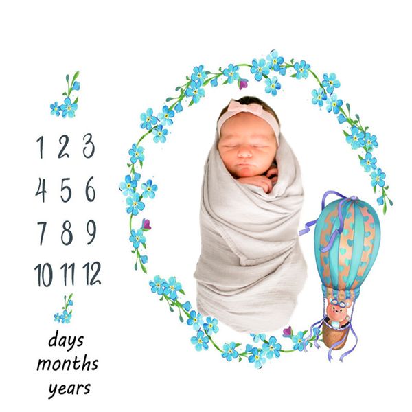 

newborn baby blanket manta play mat p blankets calendar growth blanket hair bow milestone pgraphy accessories
