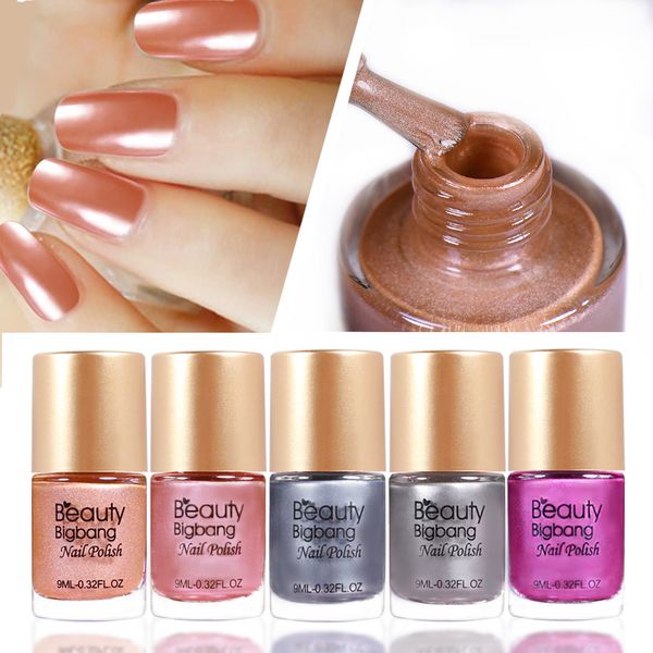 

beautybigbang 5 bottles 9ml mirror effect nail polish set metallic lacquer gorgeous metal nail polish set varnishes nagellak
