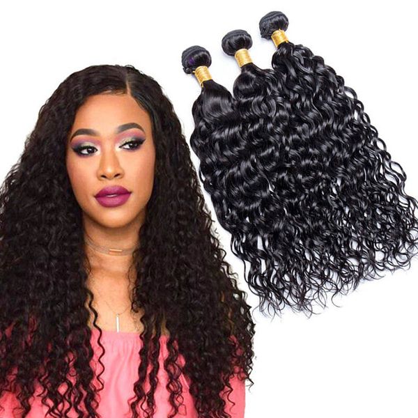 Top Grade 9a Brazilian Water Wave Virgin Hair Sew In Weave 100