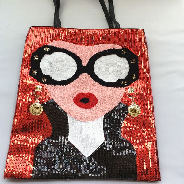 

sequin handbags shoulder bag 2018 new pu handbags big tote bag handbag ladies