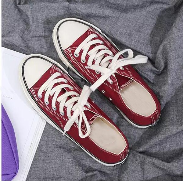 

casual shoes mens for womens canvas red yellow green designer shoes comfortable outdoor women sports shoes size 36-44, Black