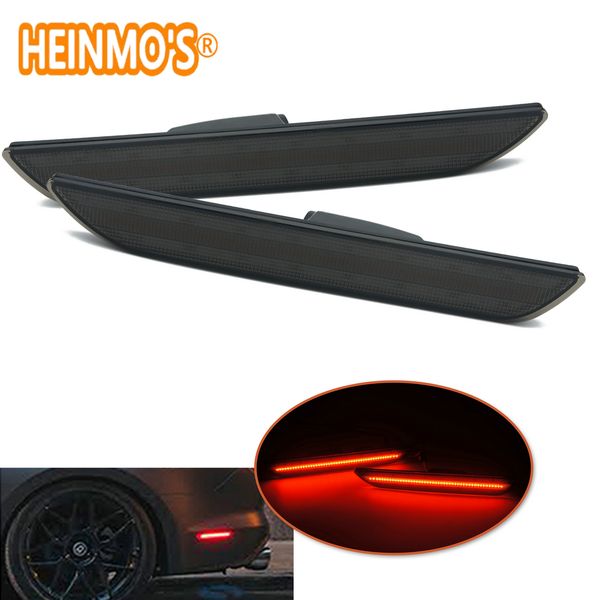 

for mustang car turn signal rear side marker lamps smd led lights for mustang 2015-2018 red 12v black lens