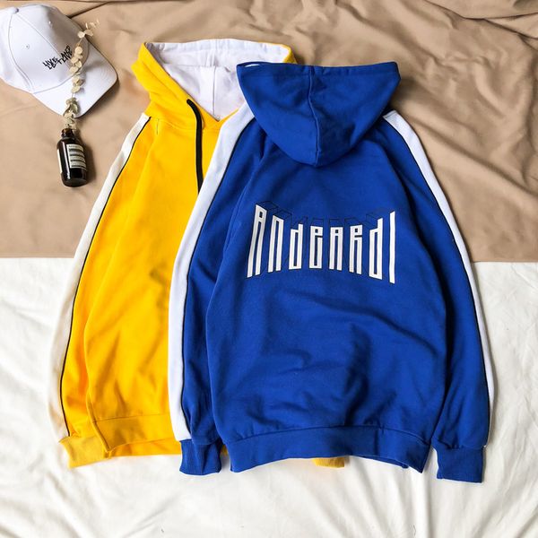 

autumn new hoodies men fashion letter printing casual cotton hooded pullover man streetwear hip hop loose sweatshirt m-2xl, Black