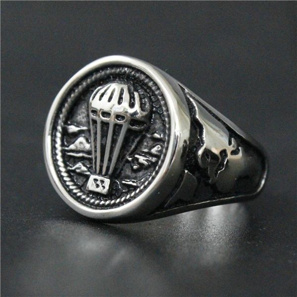 

europe and america popular fashion romantic honeymoon air ballon ring candy house map men trend hip hop titanium steel rings, Silver
