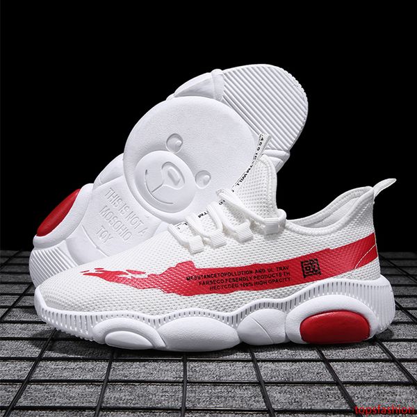 

mesh breathable women men runnig shoes black white blush bear bottom platform trainers sports sneakers size 39-44 made in chn