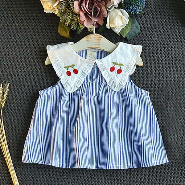 

summer girl cute outfit new female baby suit western style little girl vest + shorts two-piece set, White