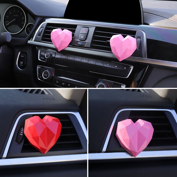 

car ornament love heart automobile vent perfume clip air freshener auto interior fragrance smell diffuser decor car styling