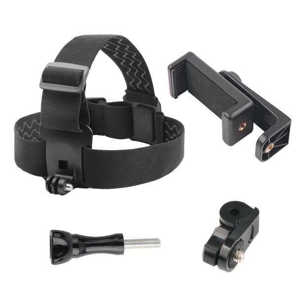 

head strap mount phone clip bracket for iphone for gopro hero 7 6 4 sjcam xiaomi yi eken camera climbing skiing biking new