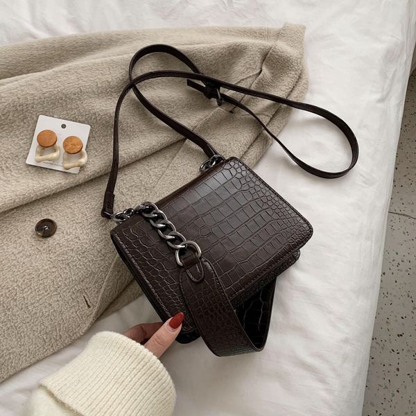 

stone pattern women bag 2020 new shoulder bag fashion messenger chain ladies handbag women casual