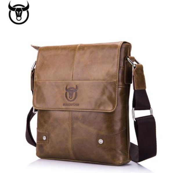 

trendy fashion explosion style men's leather shoulder messenger bag head layer cowhide business casual ipad leather computer flat brief