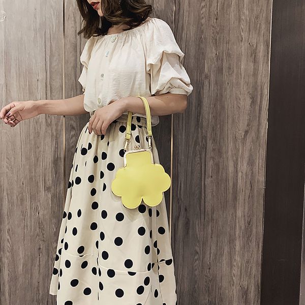 

women wild chain flower shoulder bag diagonal cross bag handbag small korean style fashionable casual solid hasp shell