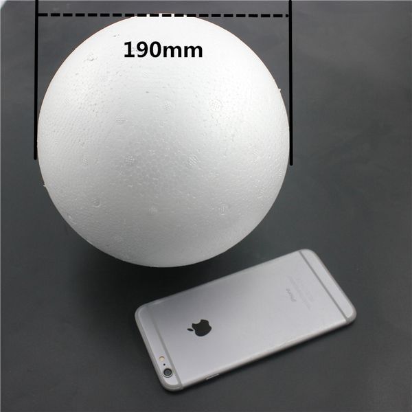 

1 pcs 190mm modelling polystyrene styrofoam foam ball white craft balls for diy christmas party decoration supplies gifts