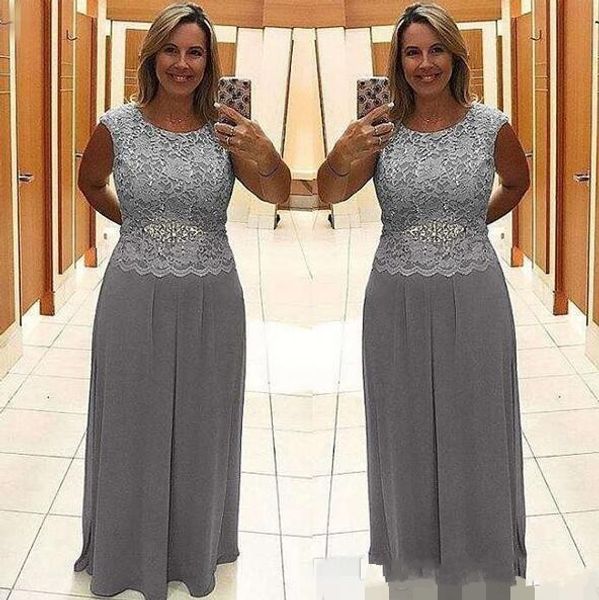 

2019 grey mother of bride dresses robe de mariée sheath lace chiffon mothers dresses for formal special occasion prom dresses, Black;red