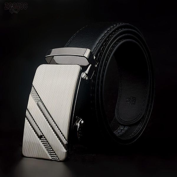 

men black automatic buckle belts fashion solid waist strap belt waistband, Black;brown
