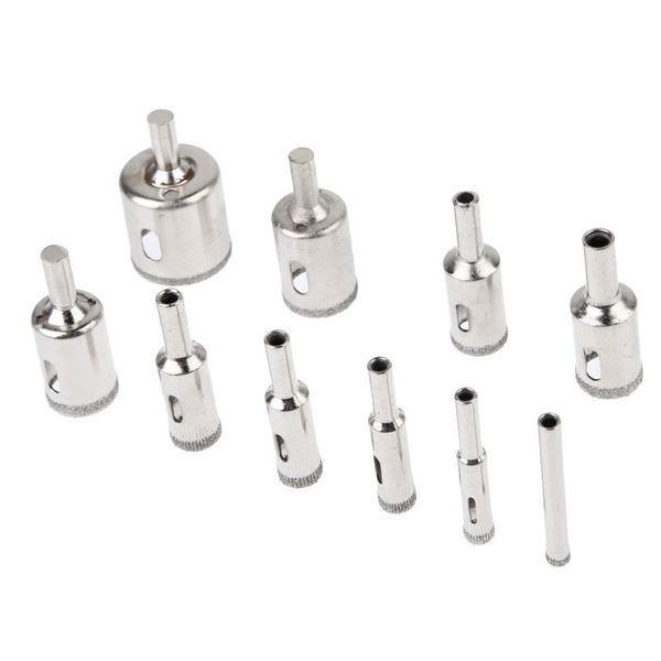 

10x 3-50mm diamond hole saw drill bit set glass ceramic tile marble cutting tool