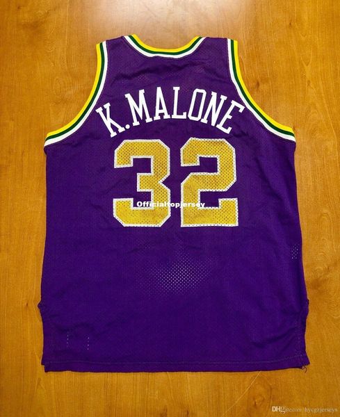 

vintage retro 1980s karl malone uth jersey stockton men xs-5xl.6xl shirt stitched basketball jerseys retro ncaa, Black;blue