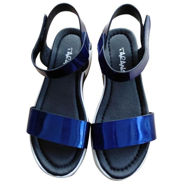 

girls' sandals flat bottom princess casual sports shoes, Black;red