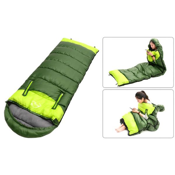 

envelope type splicing sleeping bag lightweight portable damp-proof thermal zipper outdoor travel camping equipment