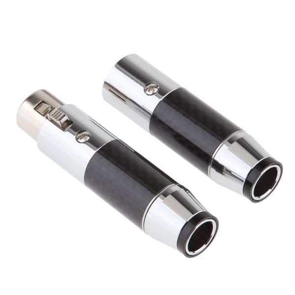 

xlr 3pin male female audio mic microphone adapter cord connector plug black