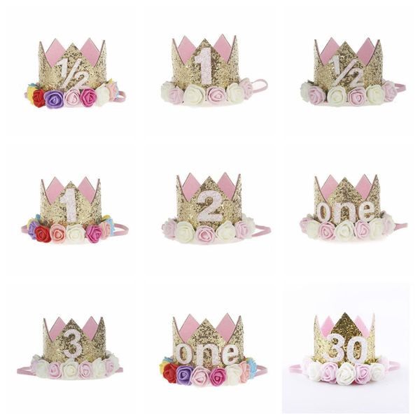 

birthday hats decor cap one first birthday hat princess crown 1st 2nd 3rd year old number party decorations kids 1pcs