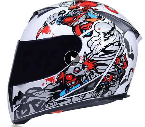 

full face motorcycle helmet washable lining with dual lens stylish fast release racing helmet casco casque moto dot approved