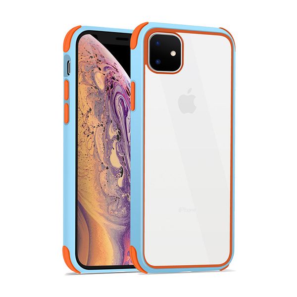 

soft tpu+acrylic series phone case for iphone 11 pro max x xs max xr 8 7 plus case back cover four corners enhanced