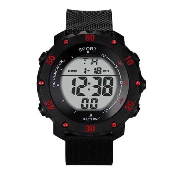 

women's high-end multi-function 30m sports life waterproof electronic watch fashion fitness led display clock gift for friend, Slivery;brown