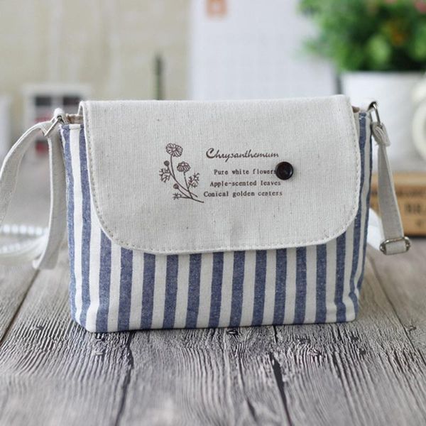 

women fresh cotton fabric cover striped girls single shoulder bags cotton bags small crossbody bag #r10