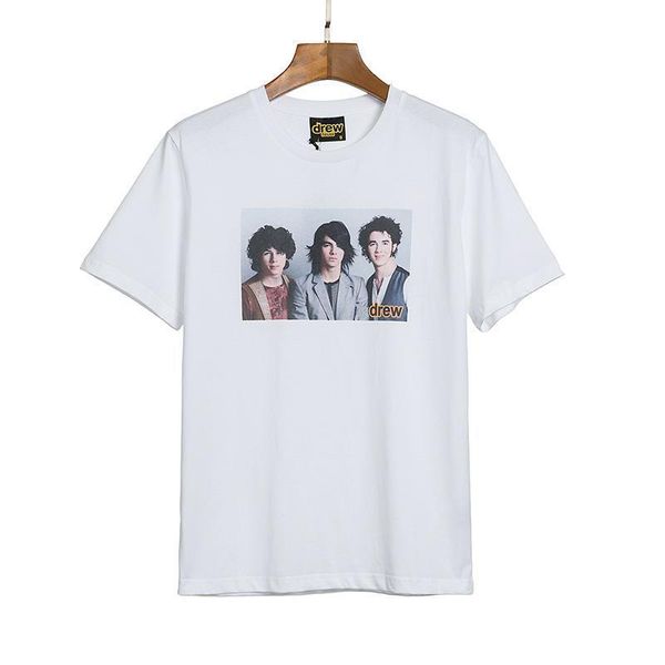 

luxury mens t-shirt character head print short-sleeved t-shirt oversized street couple summer short tee, White;black
